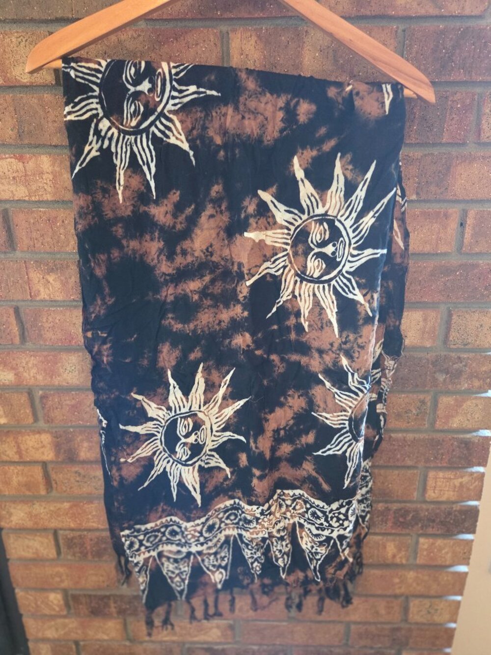 Vintage Bohemian Tribal Scarf, Wrap or Sarong